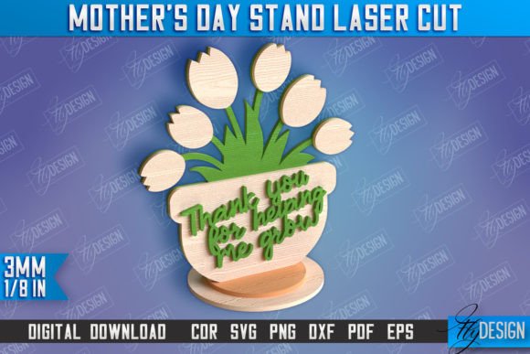 3D Flower Stand for Mother's Day Design