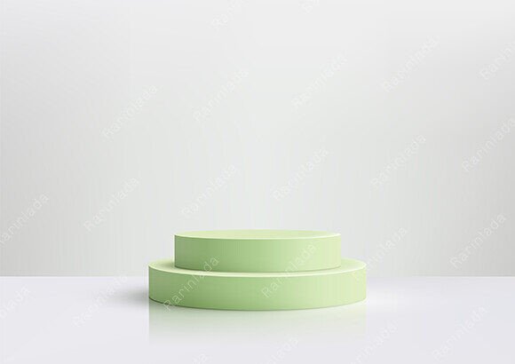 3D Green Podium Clean White Background: Elevating Your Product Presentation