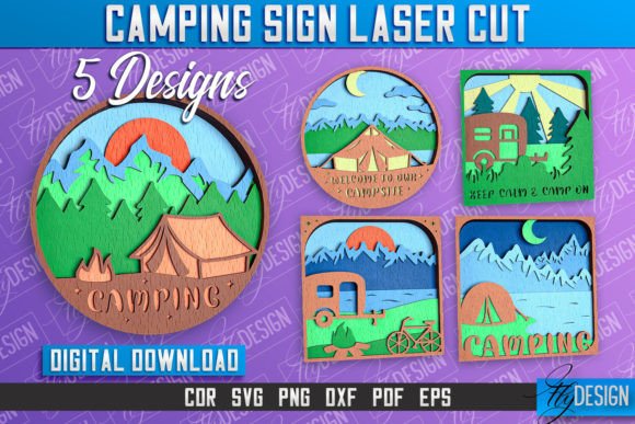Camping Sign Laser Cut 3D Design Guide