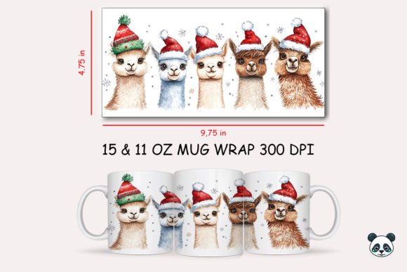 Christmas Alpaca Mug Wrap: Elevate Your Holiday Sublimation Projects