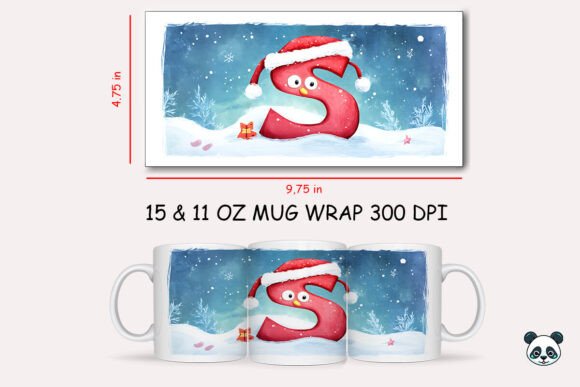 Christmas Baby Letter D Mug Wrap 25 Guide