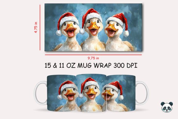 Christmas Duck Mug Wrap 2: Elevate Your Holiday Sublimation Projects