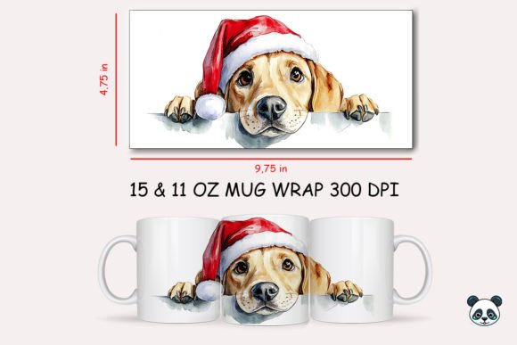 Christmas Labrador Retriever Mug Wrap: A Festive Sublimation Design for Dog Lovers