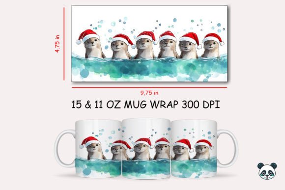Christmas Sea Lion Mug Wrap Guide