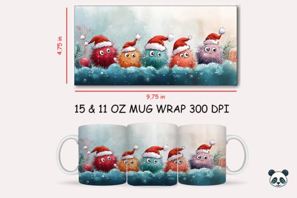 Christmas Sea Urchin Mug Wrap 1: A Practical Guide to Sublimation Design Integration