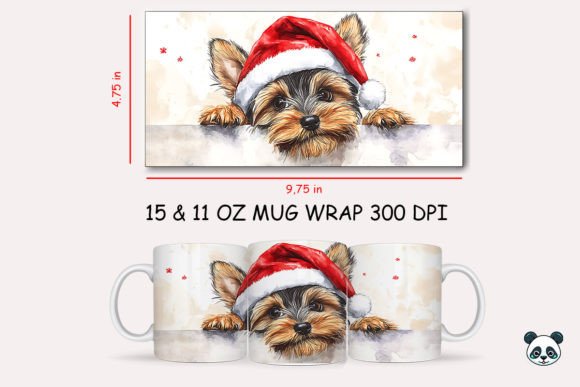 Christmas Yorkshire Terrier Mug Wrap 1