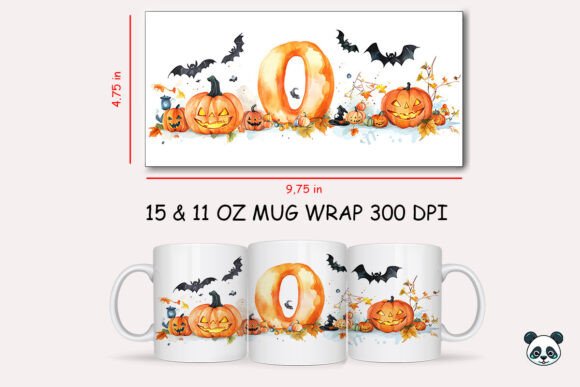 Elevate Your Halloween Merch with the Halloween Letter O Mug Wrap Sublimation 3 Design