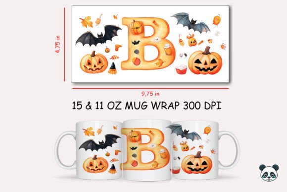 Elevate Your Sublimation Projects with the Halloween Letter B Mug Wrap