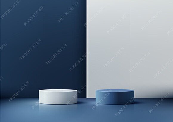 Elevating Brand Perception Through Minimalist 3D Podiums Product Displays