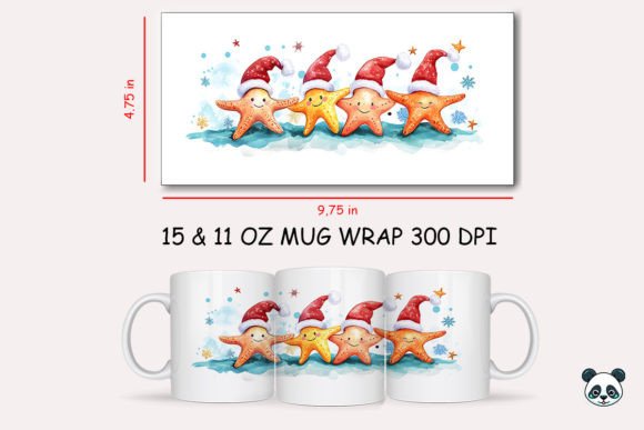Evaluating the Christmas Starfish Mug Wrap 2 for Sublimation Projects