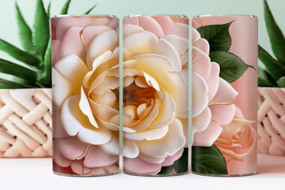 Happy Rose Day 3D Tumbler Design
