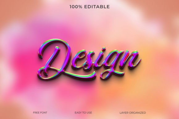Mastering 3D Text Effects with Editable PSDs