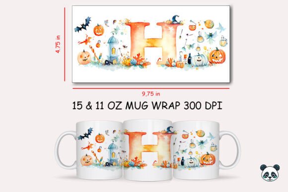 Mastering the Halloween Letter H Mug Wrap Sublimation 3 Design for Professional Results