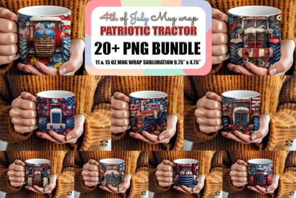 Mastering the Patriotic Tractor 3D Mug Wrap Bundle for Professional Sublimation Results