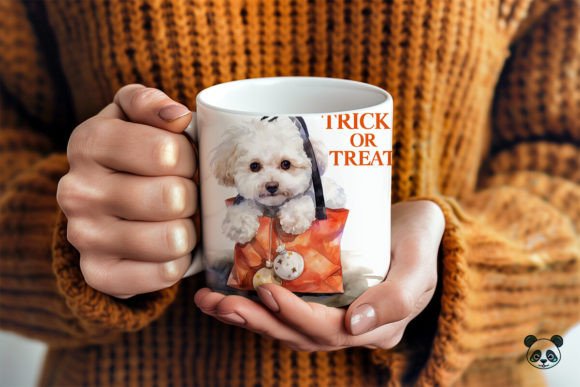 Poodle Trick or Treat 3D Mug Wrap Guide