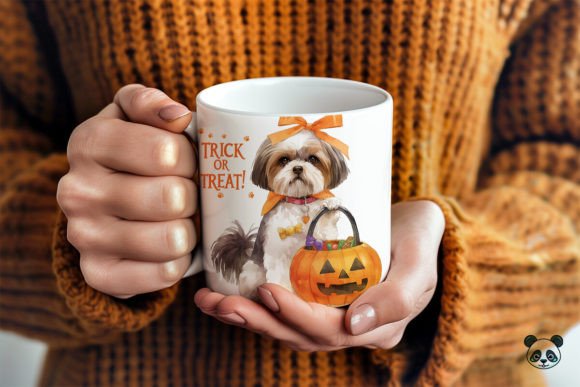 Shih Tzu Trick or Treat 3D Mug Wrap