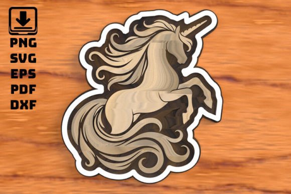Unicorn Design 3D - 4 Layer Cut File: A Guide to Multi-Dimensional Crafting