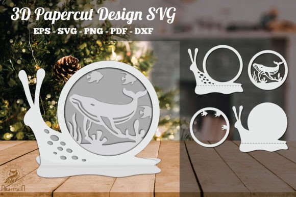 Whale 3D Papercut Design SVG Guide